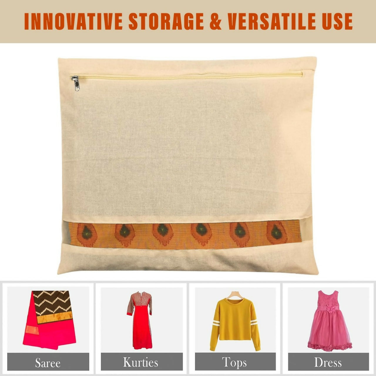 Saree and Garment Storage Organizer Bag set of 3