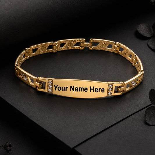 Custom Name Bracelet – Elegant Gold-Plated Ethnic Wristwear