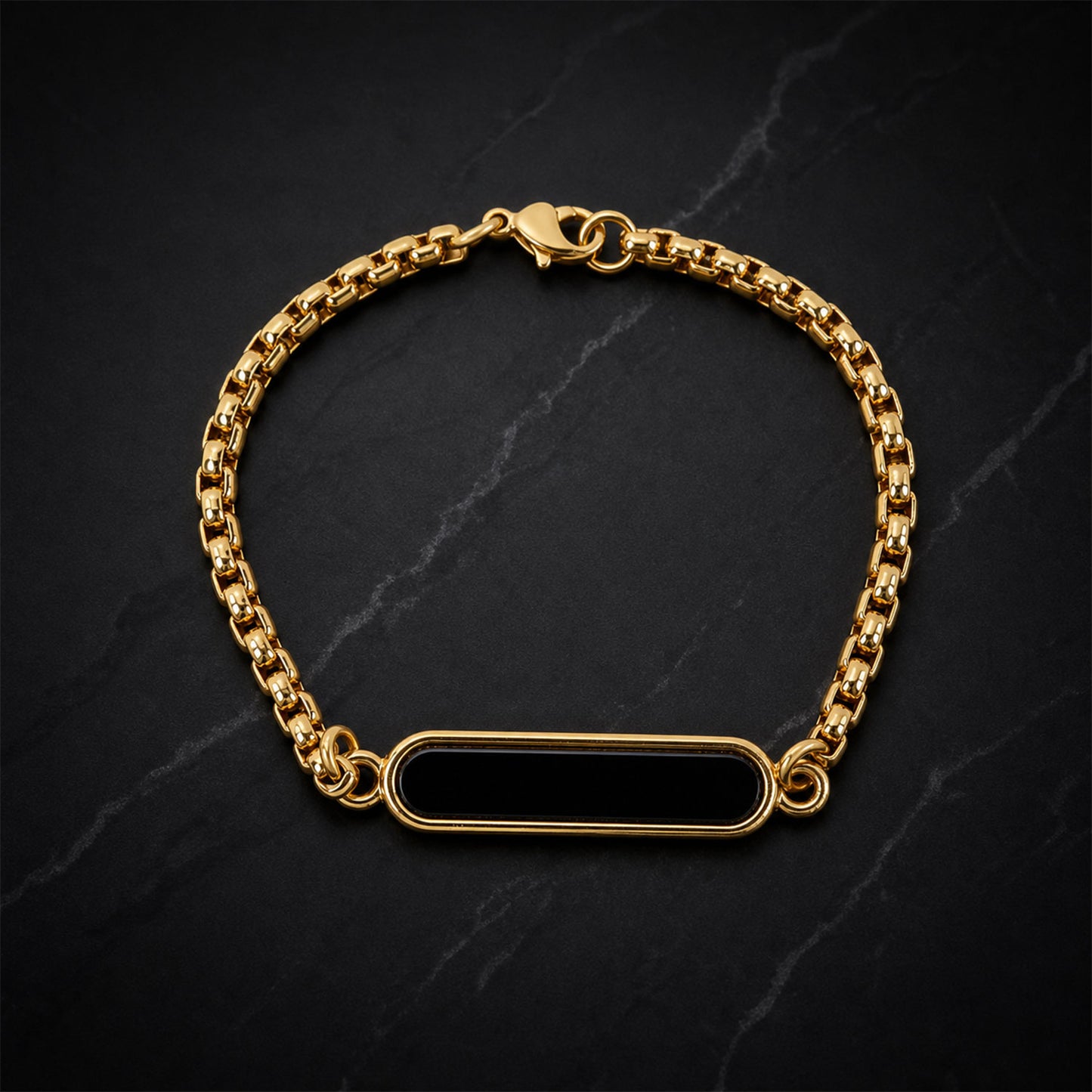 Personalized Name Bracelet displayed on a hand, highlighting the custom engraving.