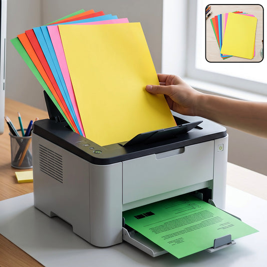 Vibrant A4 Fluorescent Color Paper for Printing & Crafts