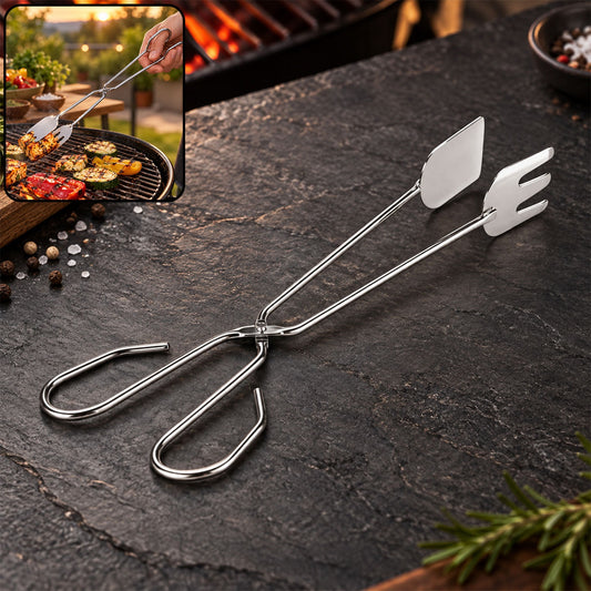 BBQ Tongs – 31cm Multi-Functional Metal | Quickslice