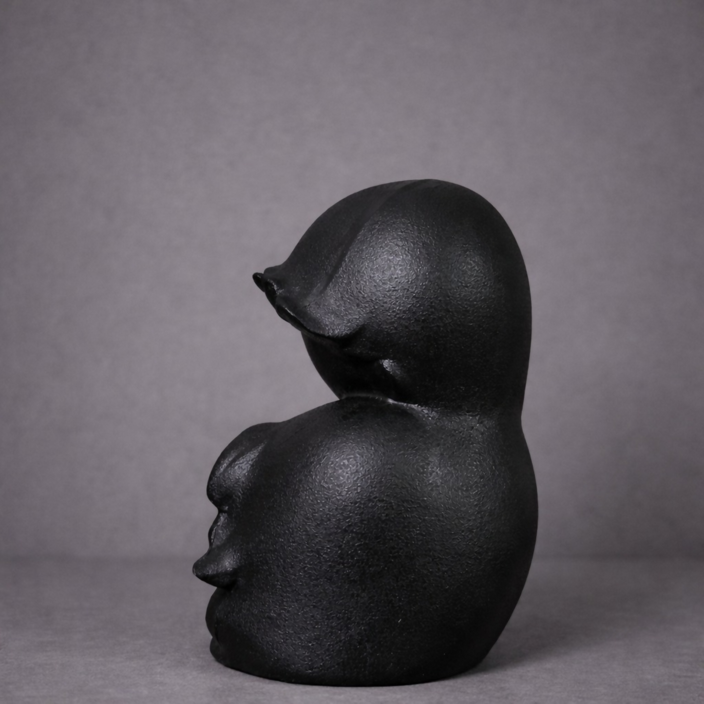 Abstract Couple Figurine Black | Modern Home Decor Tabletop Sculpture