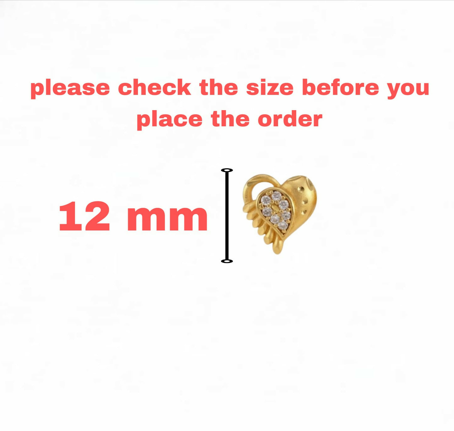 Gold heart stud earrings placed neatly highlighting the premium gold-plated finish