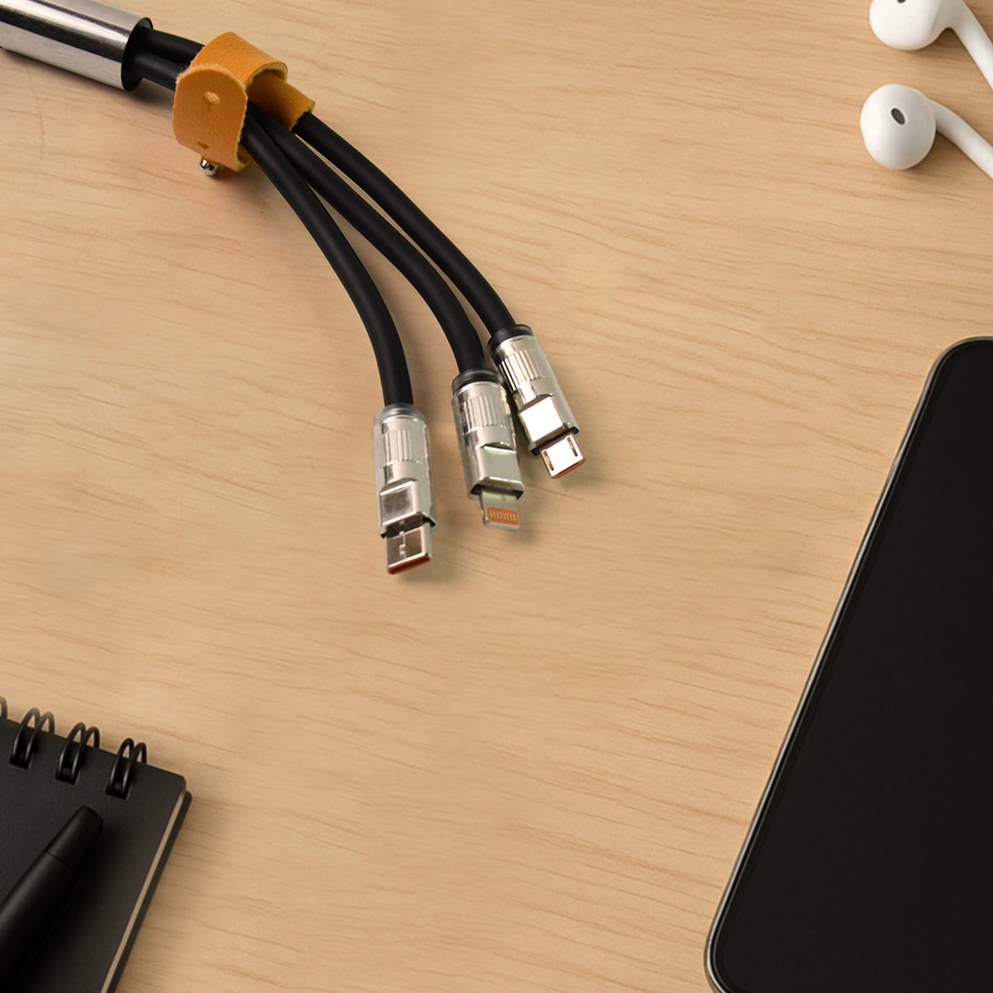 3 in 1 Multi Super Fast Charging Cable (1 Pc / 2 Mtr.)