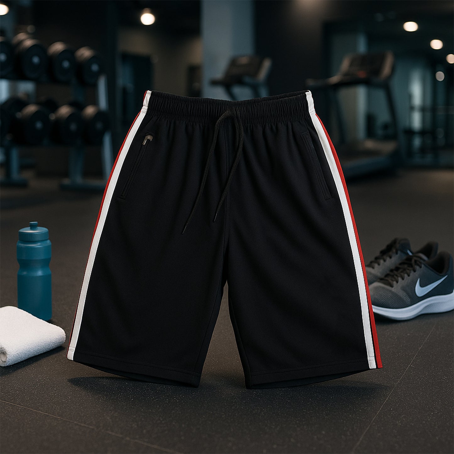 Training Shorts with Elastic Waist & Drawcord - (1 Pc)
