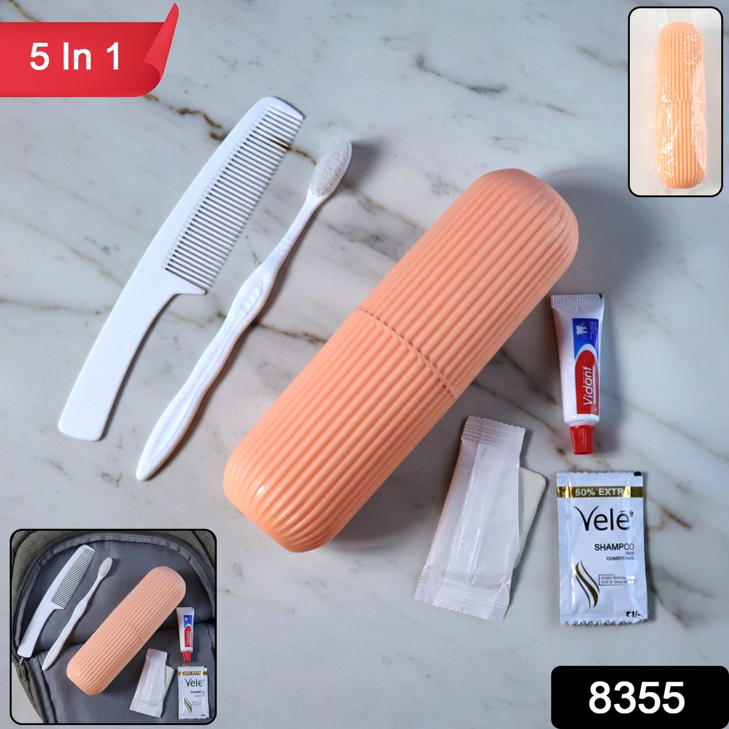 5-in-1 Compact Travel Grooming Kit (1 Set)