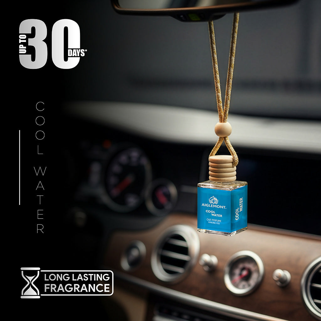 Aiglemont Cool Water Car Perfume Hanging Pod 10ml | Long-Lasting Car Air Freshener | Premium Car Interior Accessory