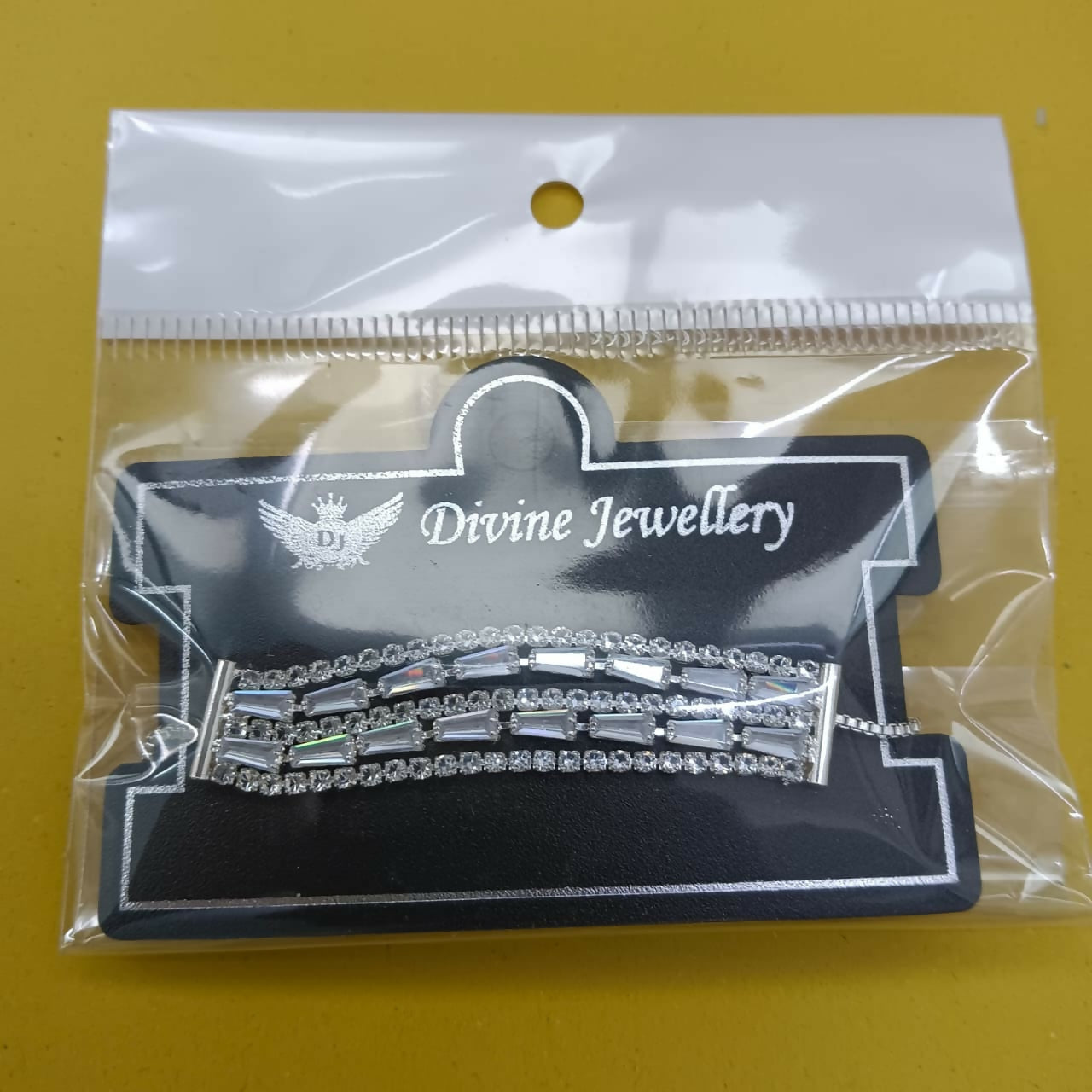 Silver Plated Ad Stone Adjustable Bracelet