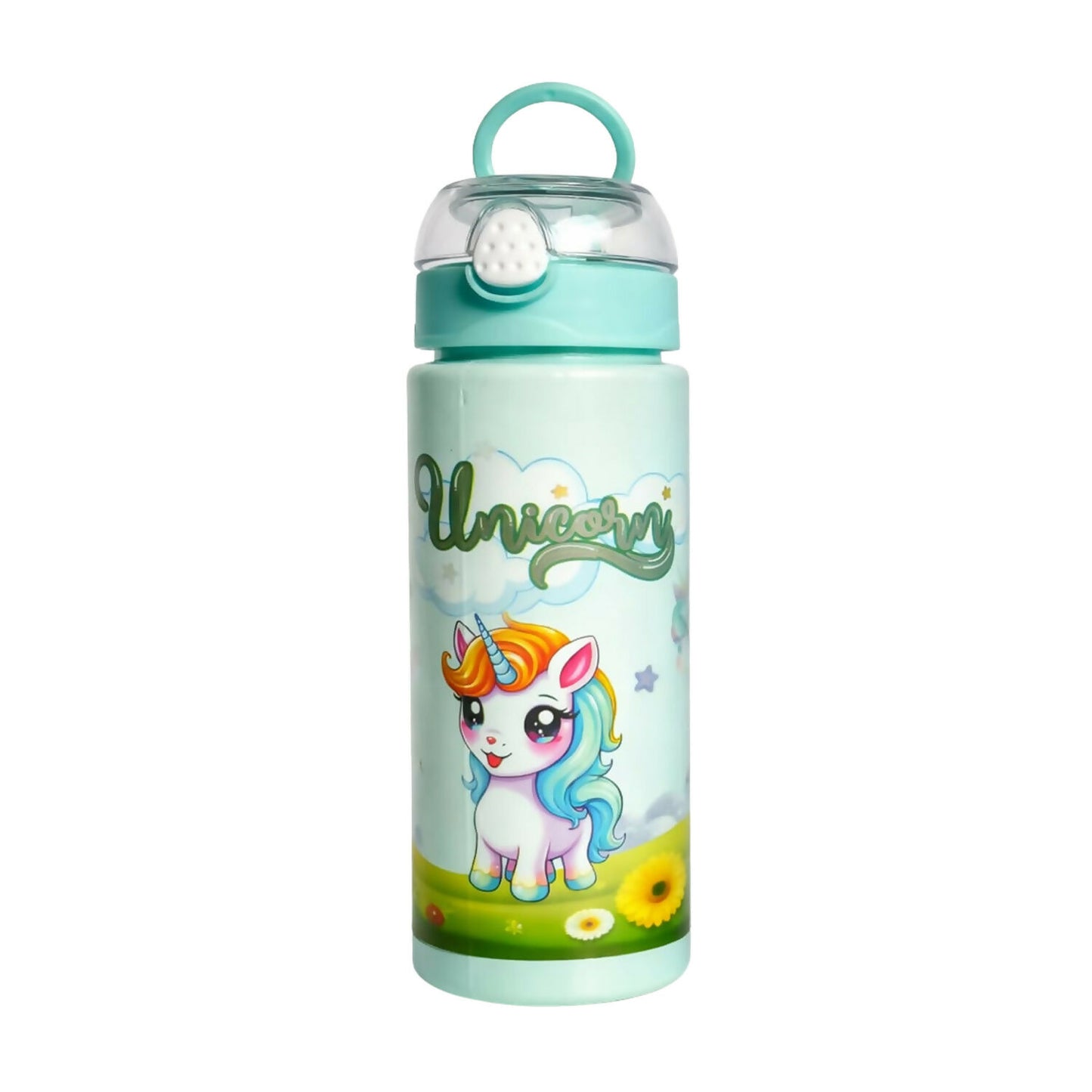 Kids unicorn Water Bottle with Straw Leak Proof BPA Free Sipper (900 Ml)