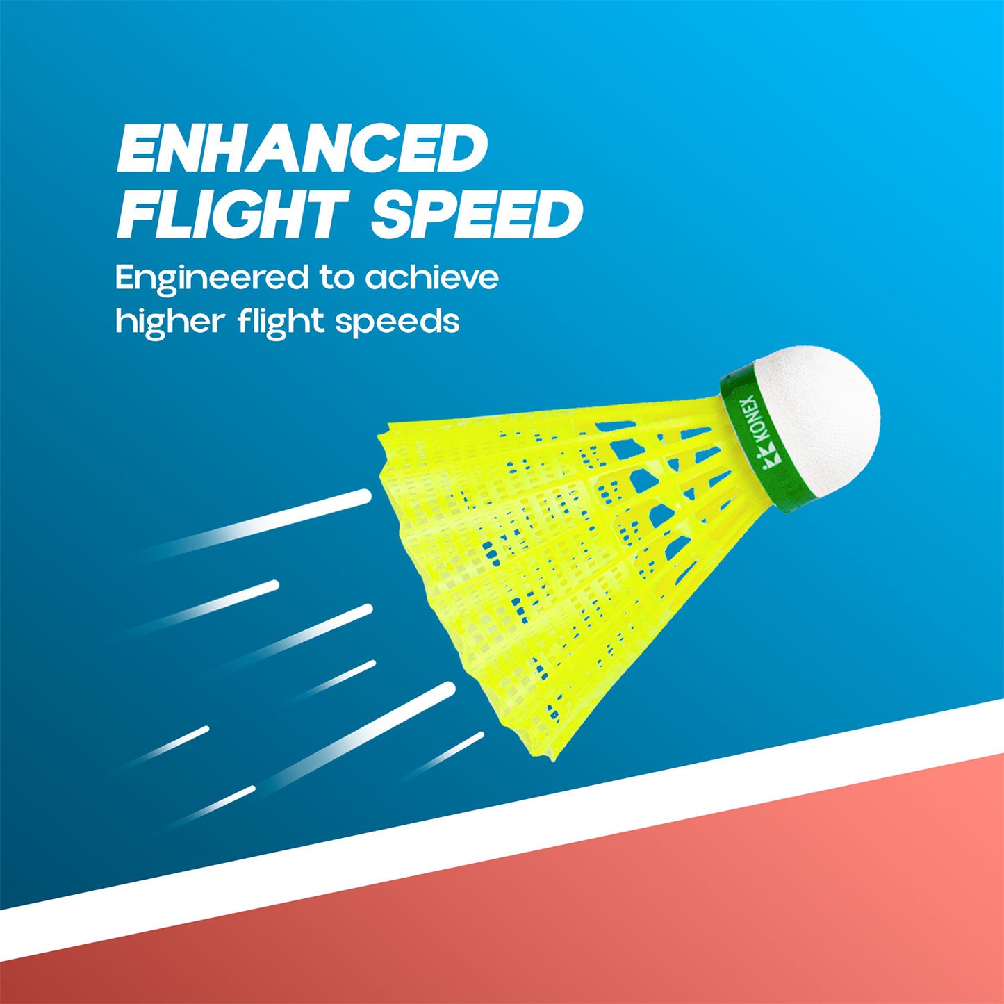 Konex Premium Plastic Badminton Shuttlecock Set (10 Pcs)