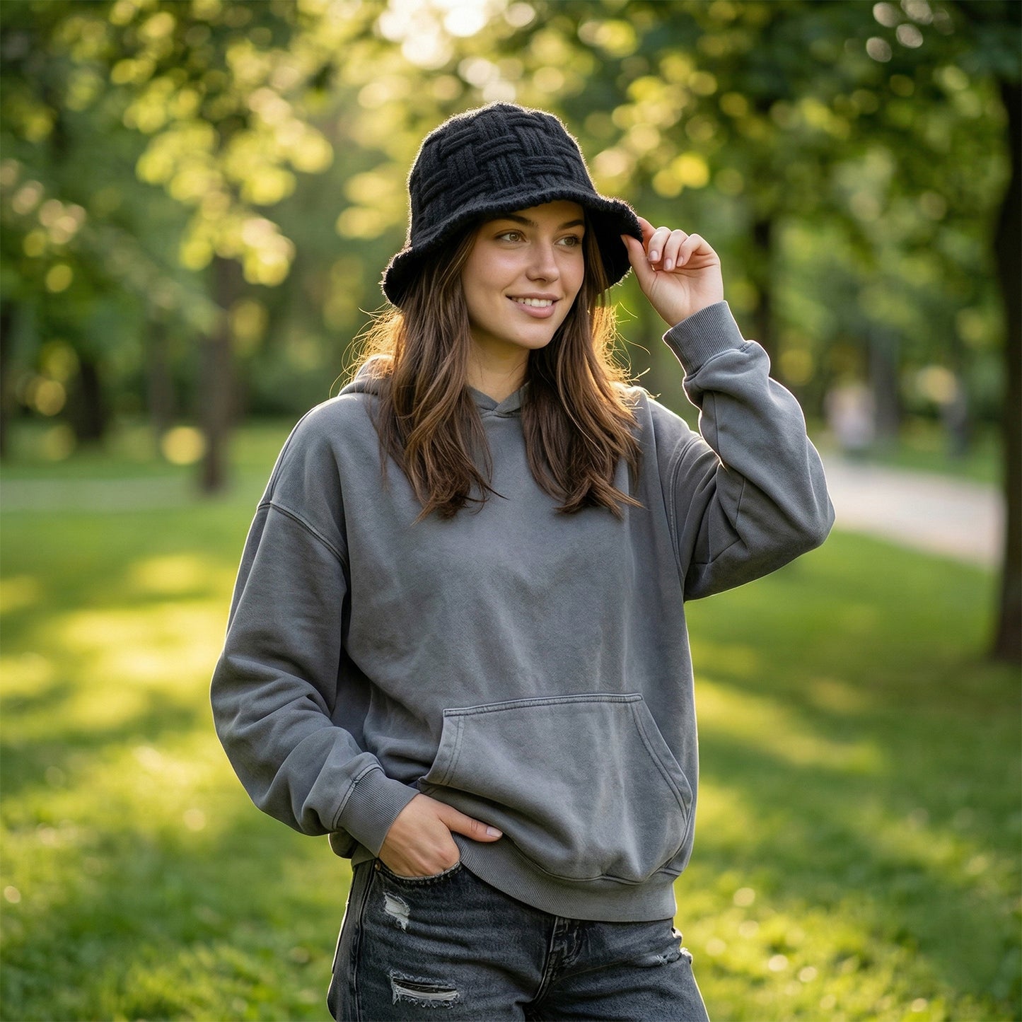 Winter style bucket cap