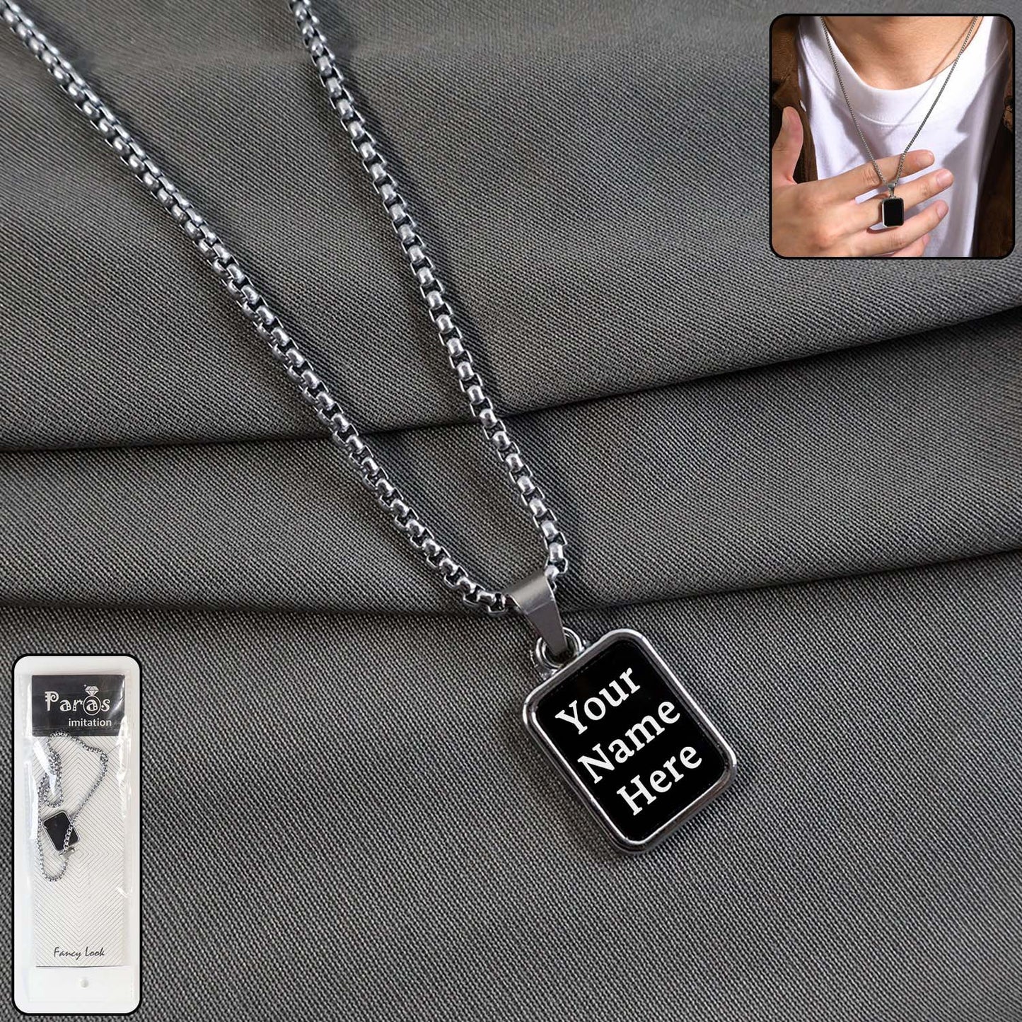 Customize / Personalized Premium Stainless-Steel Men’s Fashion Pendant Chain (1 Pc)