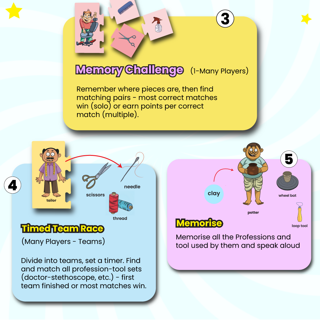 Professionals Puzzle - Ages 3+ (48 cardboard puzzle pieces) Find & Match series