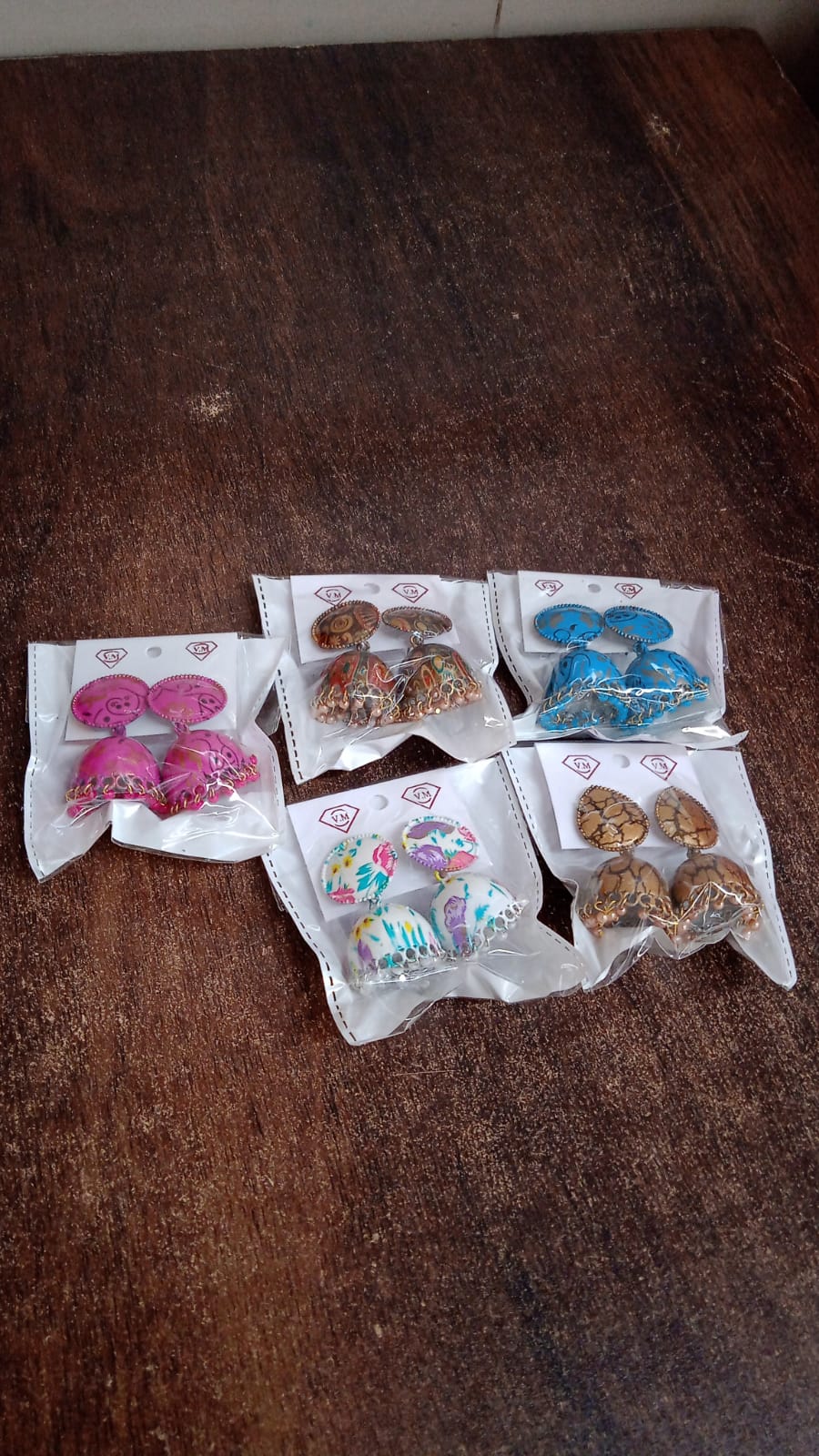 Jhumka Earrings / Buti for Women & Girls (1 Pair / Mix Color & Design)