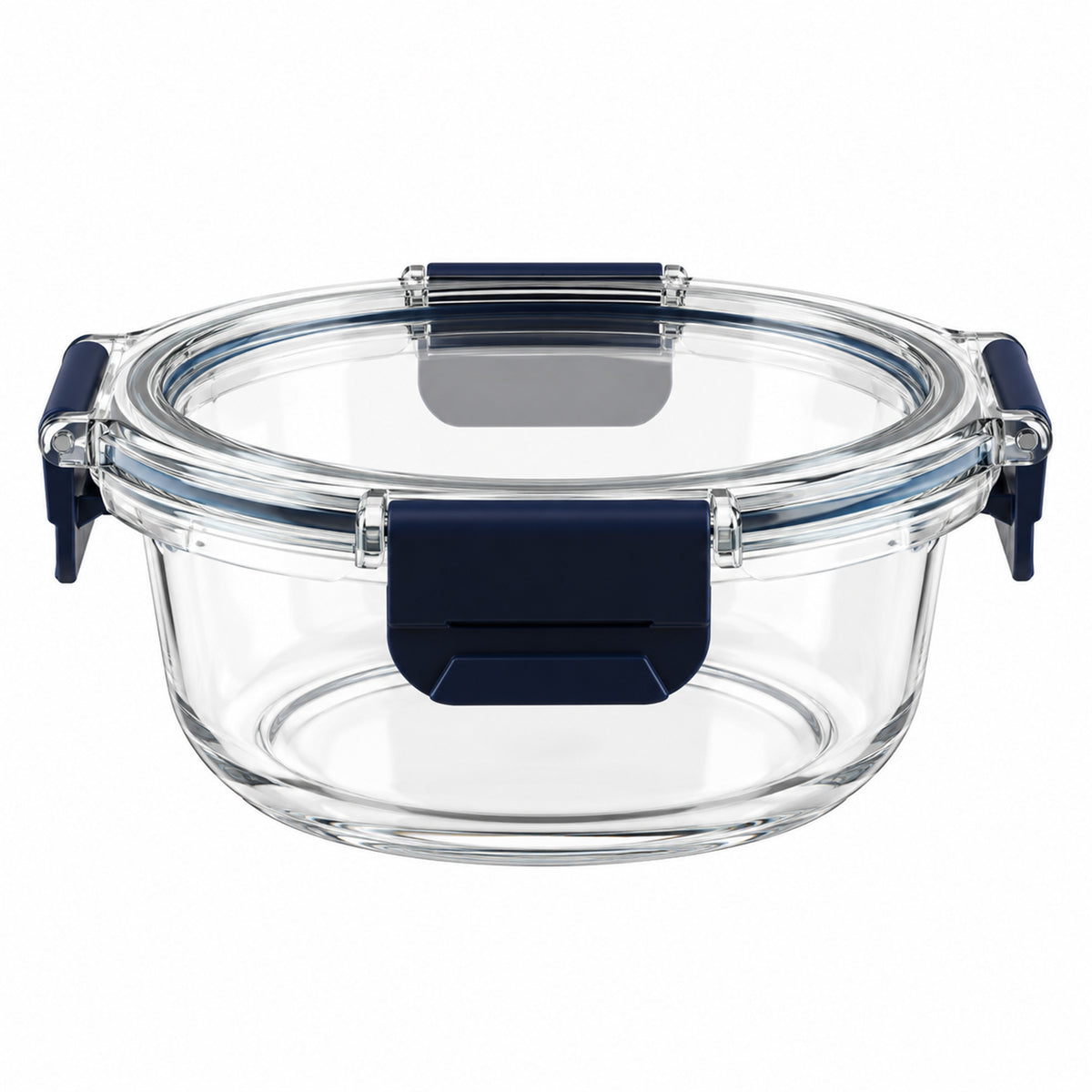 Cello 400ml Round Glass Food Storage Container with Smart Lock Lid (1 Pc)