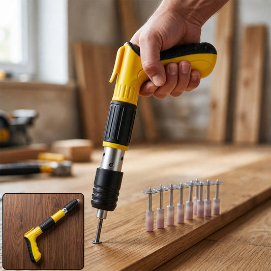 Manual wall fastening nail gun tool with nails