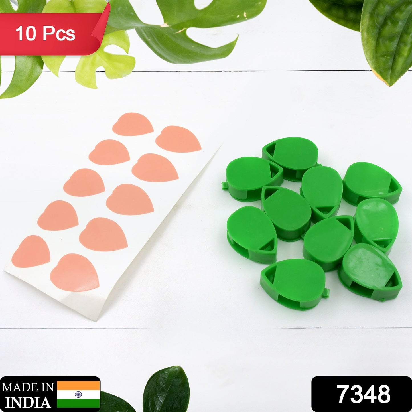 7348 પ્લાન્ટ ક્લાઇમ્બિંગ વોલ ફિક્સ્ચર ક્લિપ સેલ્ફ-એડહેસિવ હૂક વાઇન્સ ટ્રેક્શન ઇનવિઝિબલ સ્ટેન્ડ ગ્રીન પ્લાન્ટ ક્લિપ ગાર્ડન વૉલ ક્લિપ પ્લાન્ટ સપોર્ટ બાઇન્ડિંગ ક્લિપ પ્લાન્ટ્સ ઇન્ડોર આઉટડોર ડેકોરેશન માટે (10 પીસી સેટ)