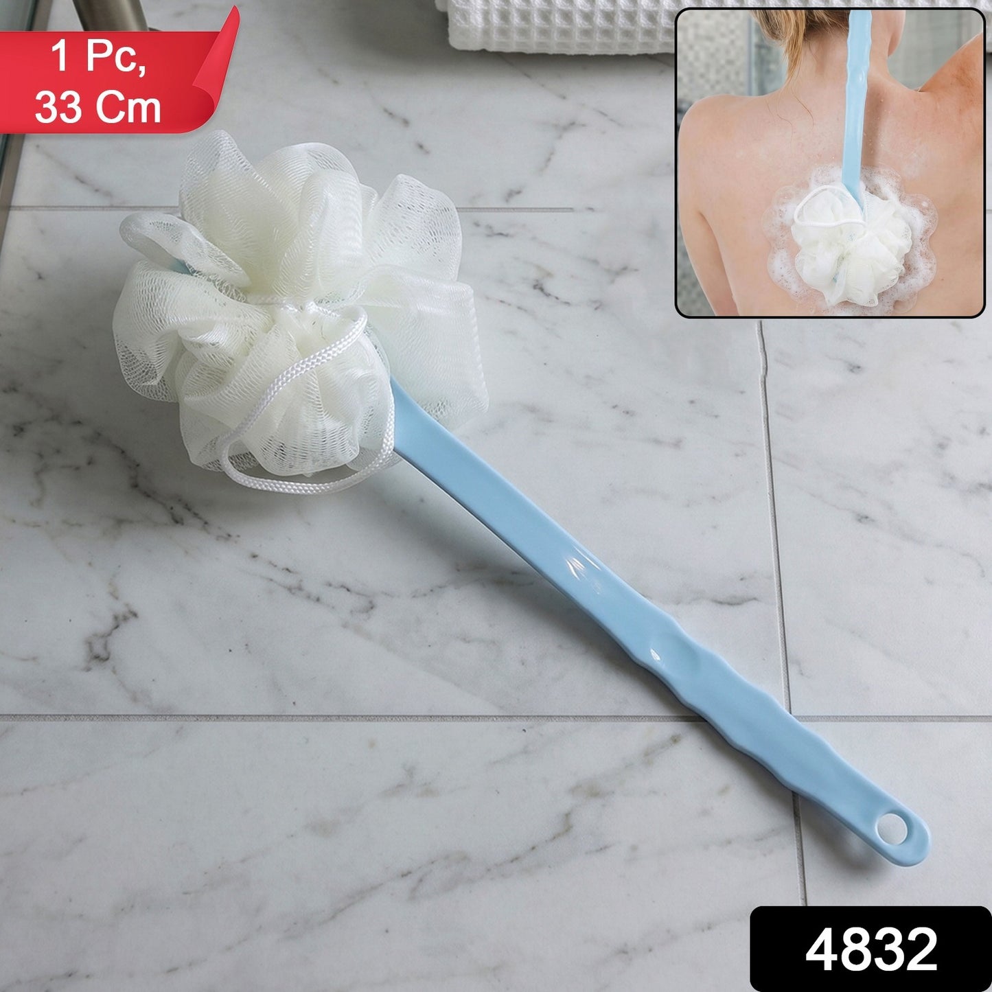 Shower brush back scrubber pack