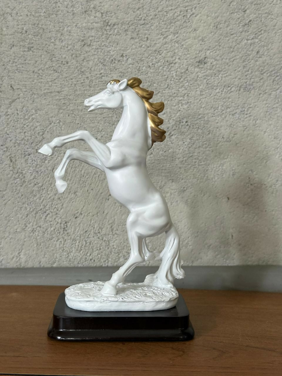 White Horse poly-resin Showpiece for Home Decor | Lucky Horse Statue | Office Table Decor