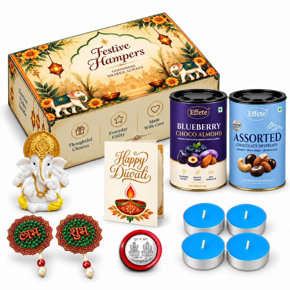 Blueberry Almond and Assorted Chocolate Ganesh Hamper