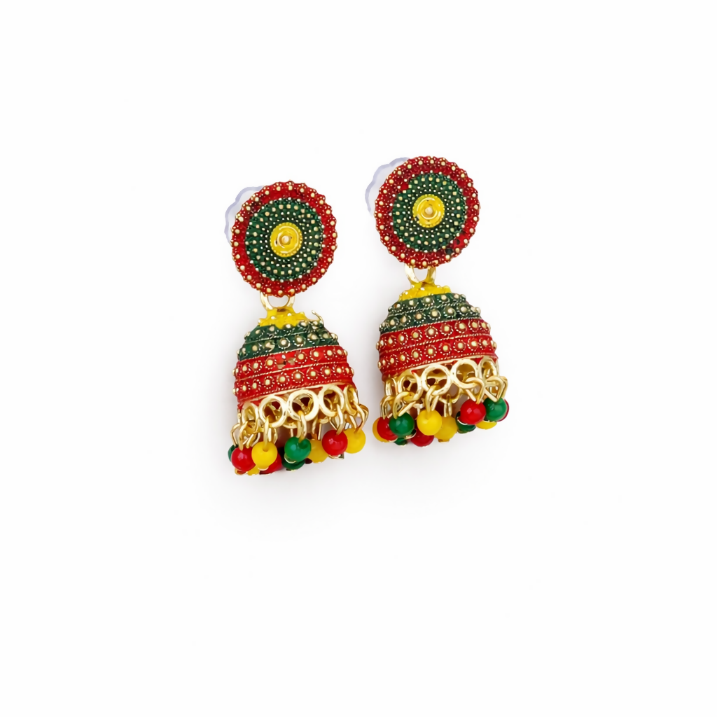 Traditional Multicolour Jhumka Earrings