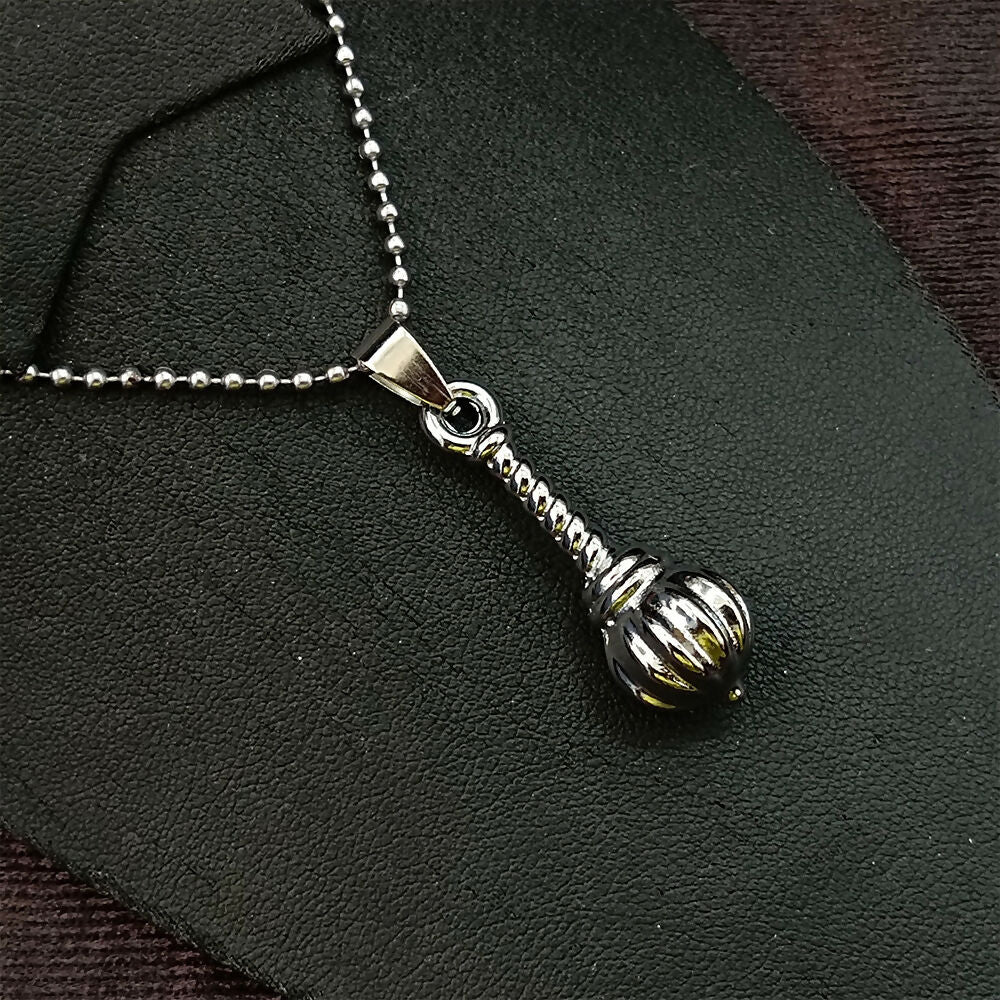 Hanuman Gada Silver Pendant with ball chain For Unisex