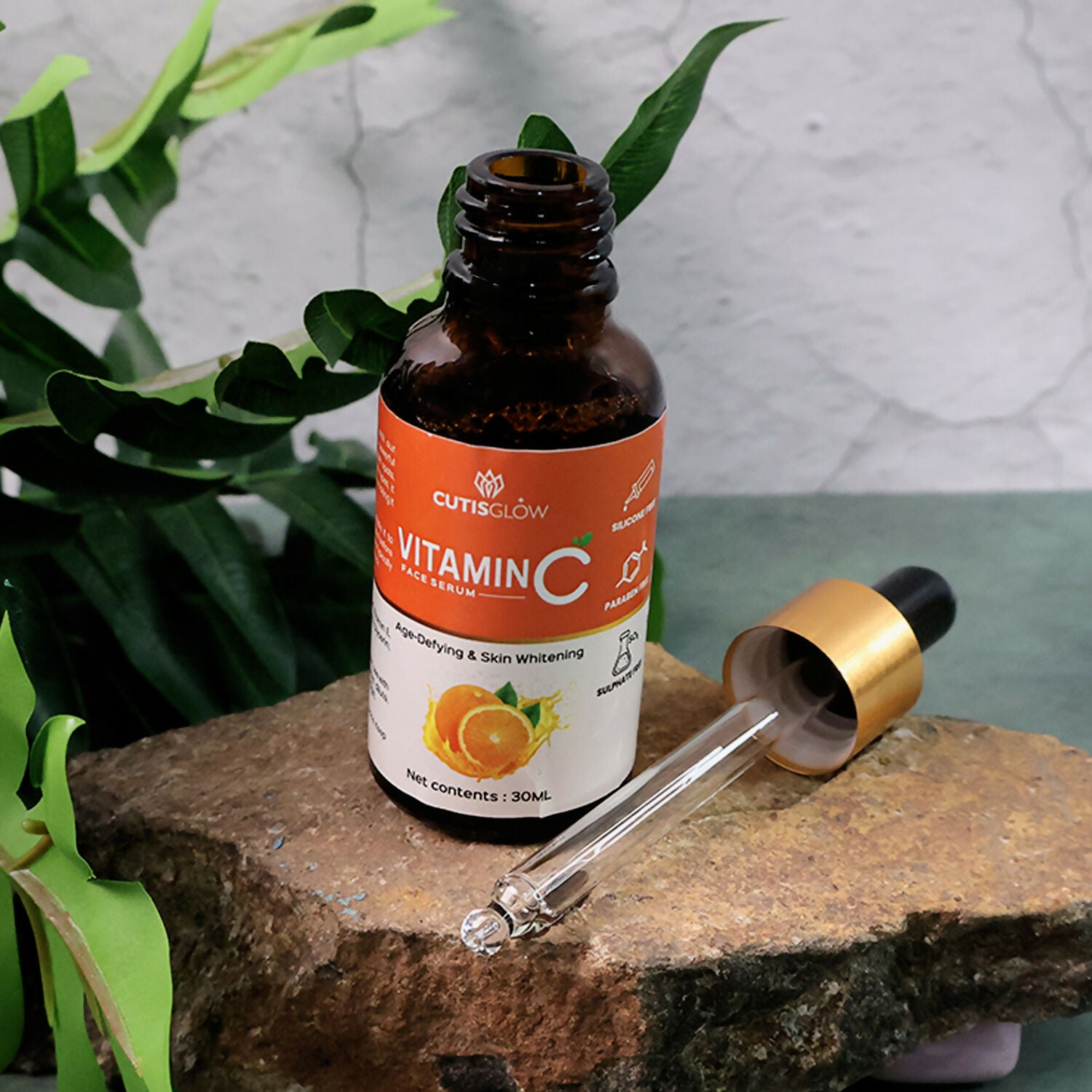 Eyelet CutisGlow Vitamin C Face Serum – Brightening & Anti-Aging Serum for Glowing Skin, Dark Spot Reduction & Hydration (30ml)