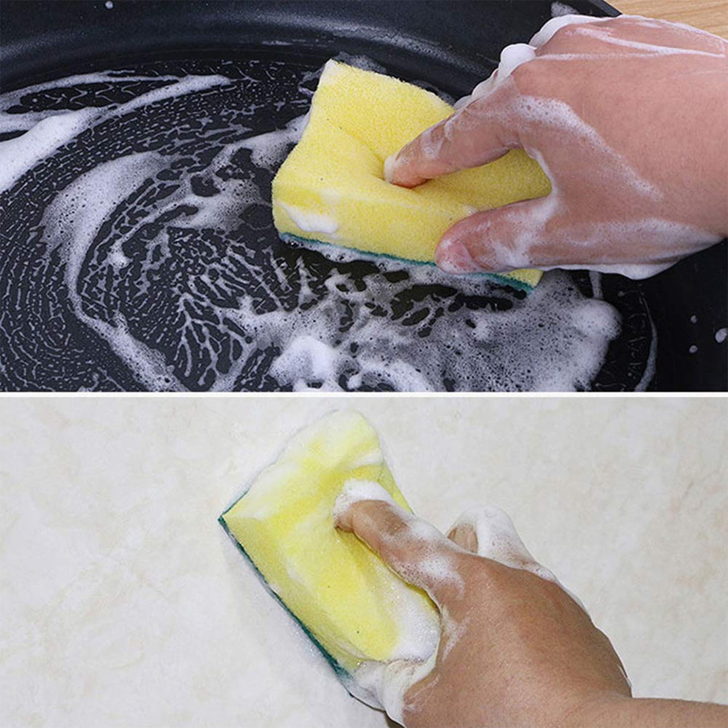 2-in-1 Multi-Purpose Scrub Sponge – Wear Resistant Dish & Furniture Cleaner (1 Pc)