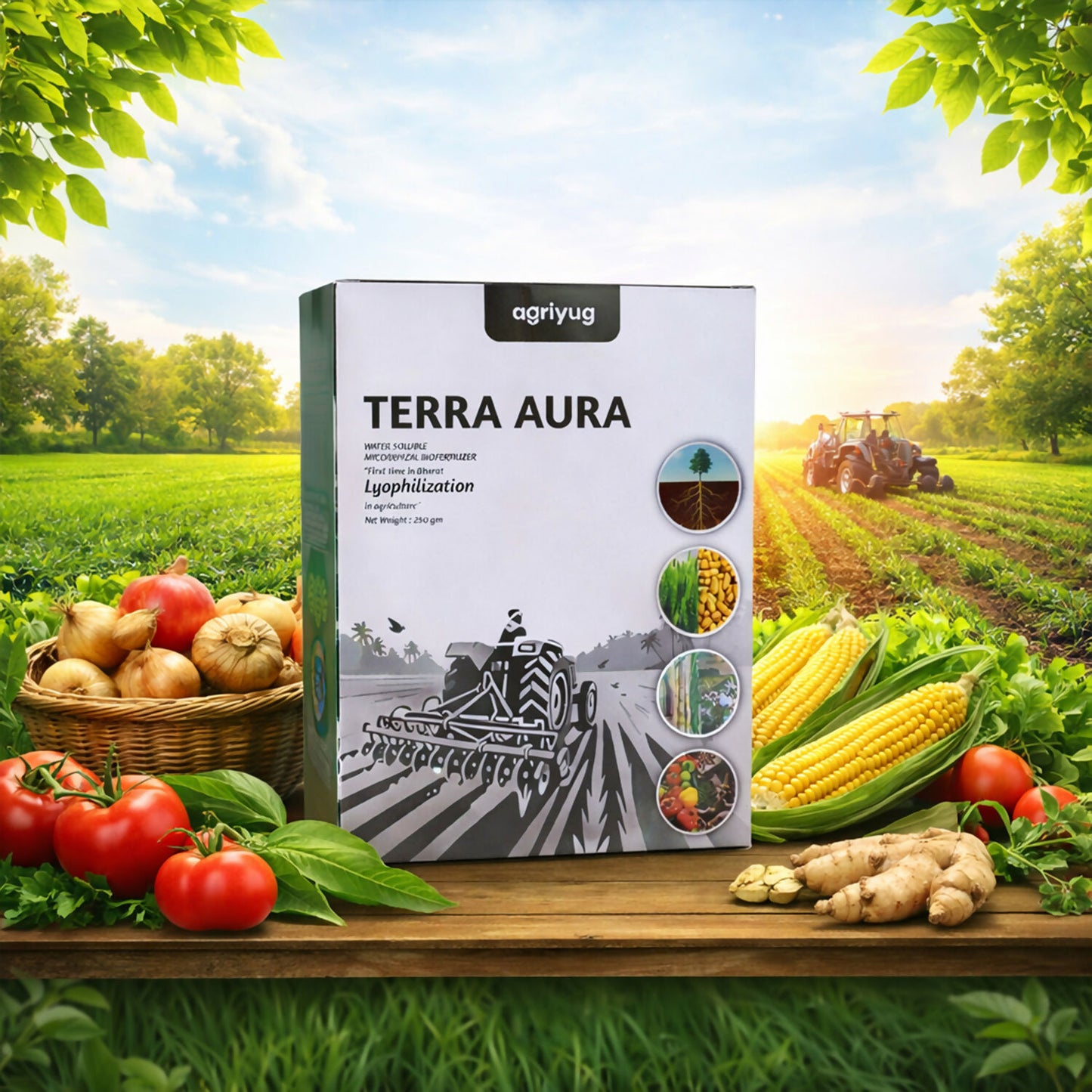 Application of Terra Aura WS for improved crop yield in soil