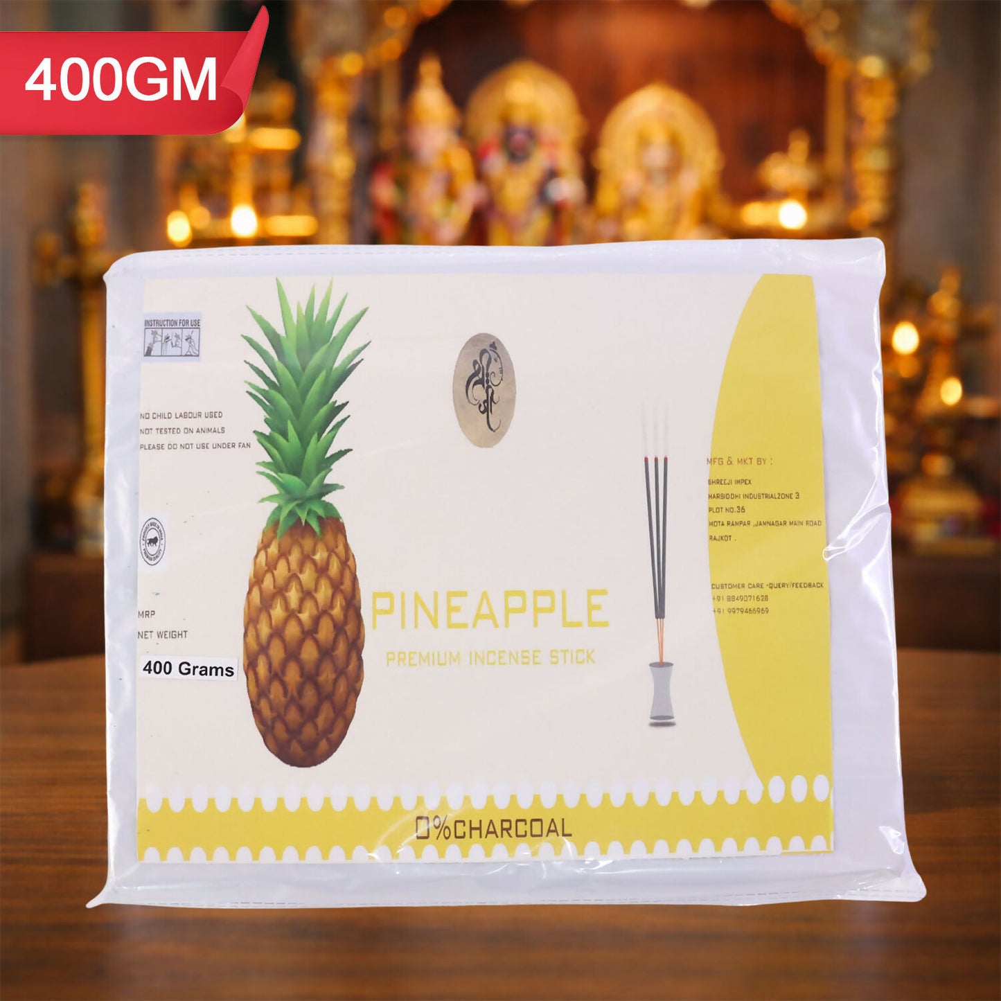 Pineapple Fragrance scented Stick Agarbatti Natural Incense Sticks for Pooja