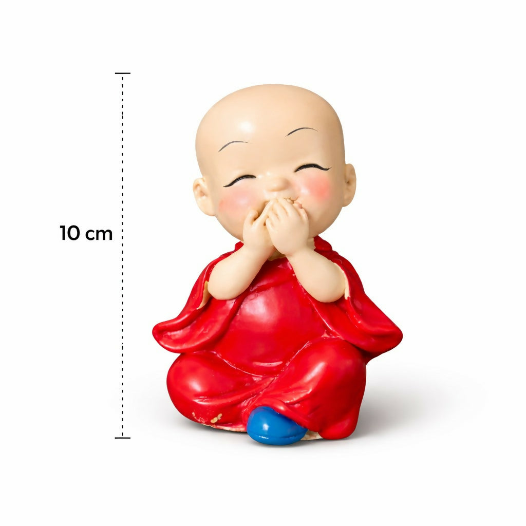 Cute Monk Showpiece Laughing Baby Figurine for Home & Desk Decor