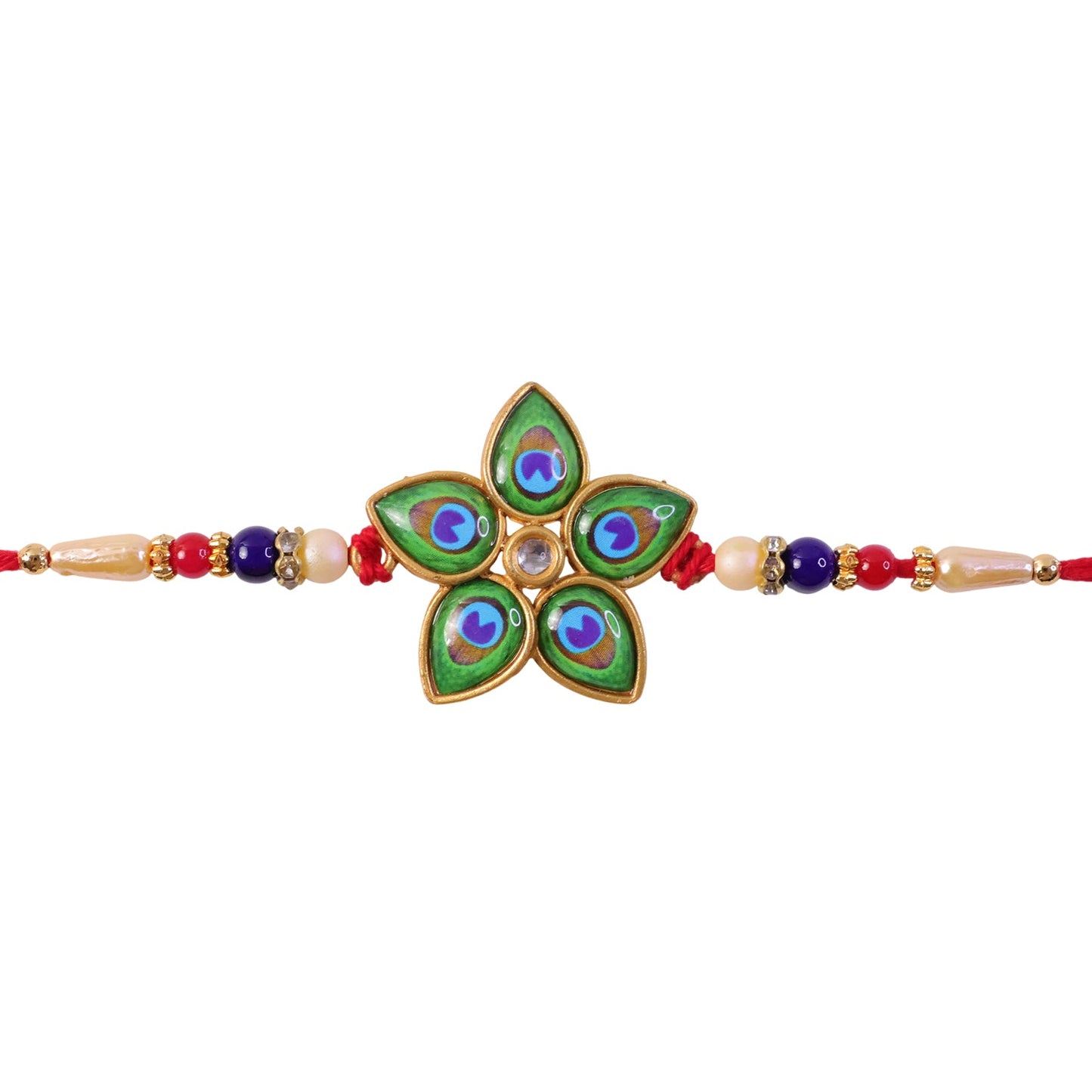 Mor Pankh Rakhi Unique Star-Shaped Peacock Design for Raksha Bandhan (10pcs)