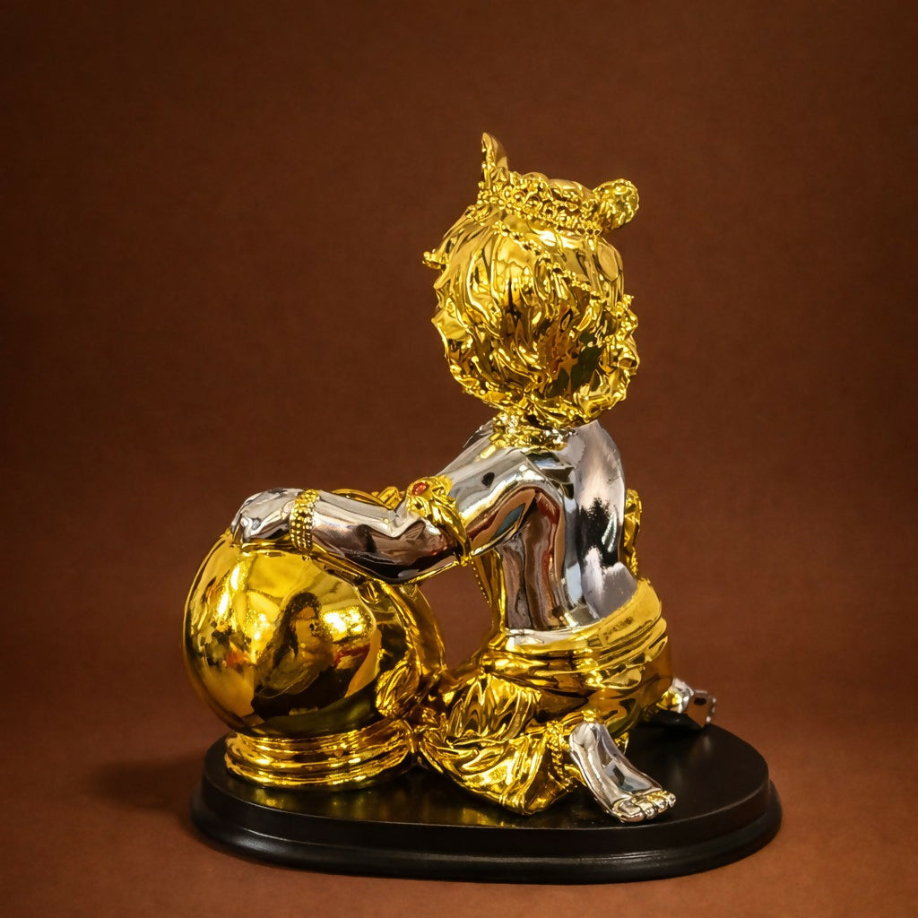 Bal Krishna Makhan Chor Decorative Statue for Home Temple & Decor