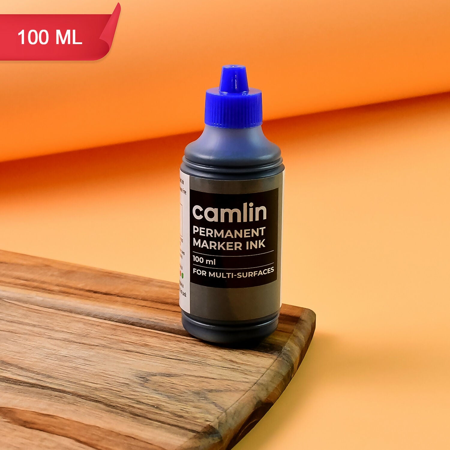 Camlin Permanent Marker Ink – 100 ml Blue Refill Bottle for Multi-Surface Writing