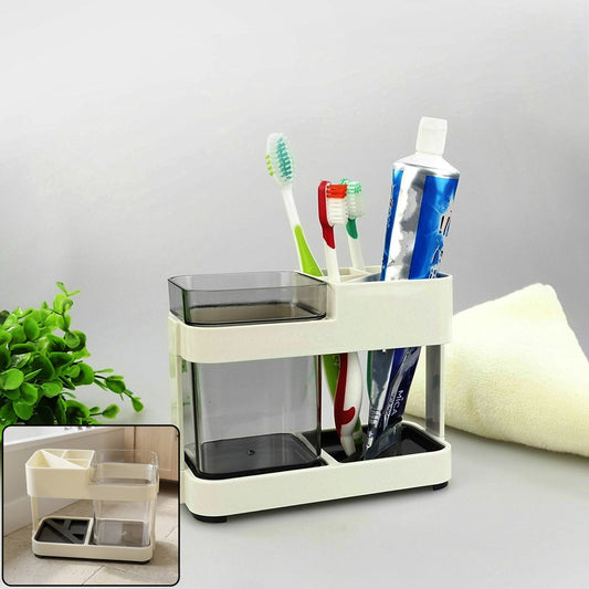 Multipurpose Toothbrush & Toothpaste Stand Holder (1 Set)