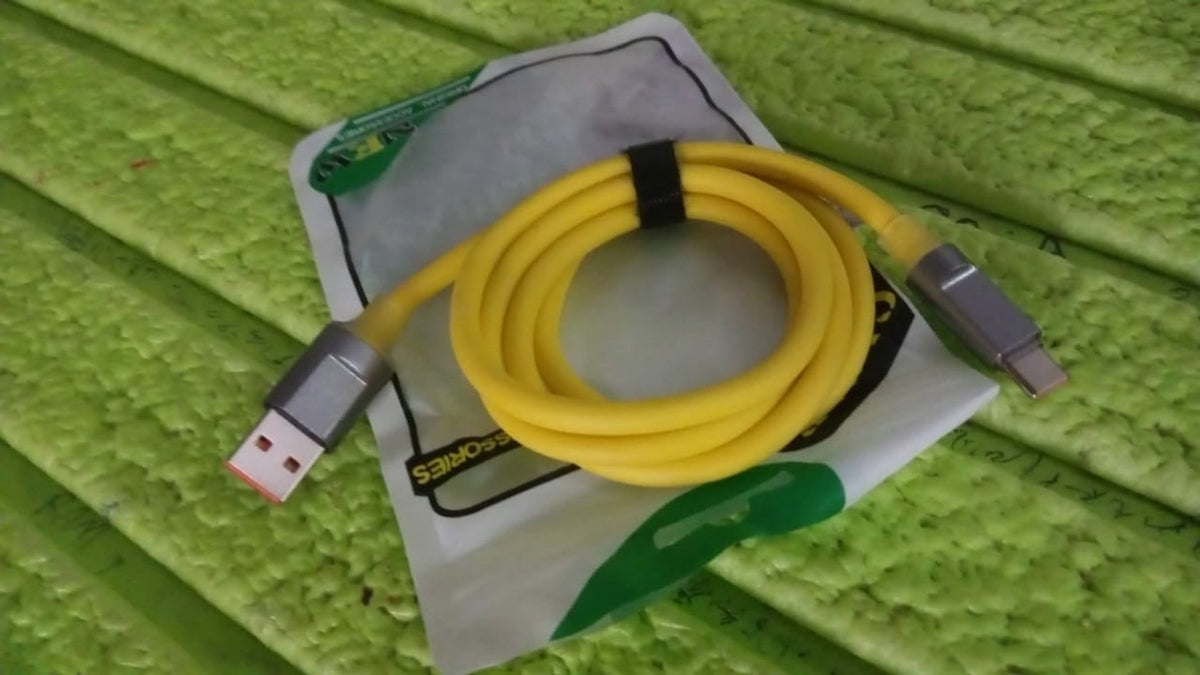 Type C Fast Charging Cable connected to a smartphone