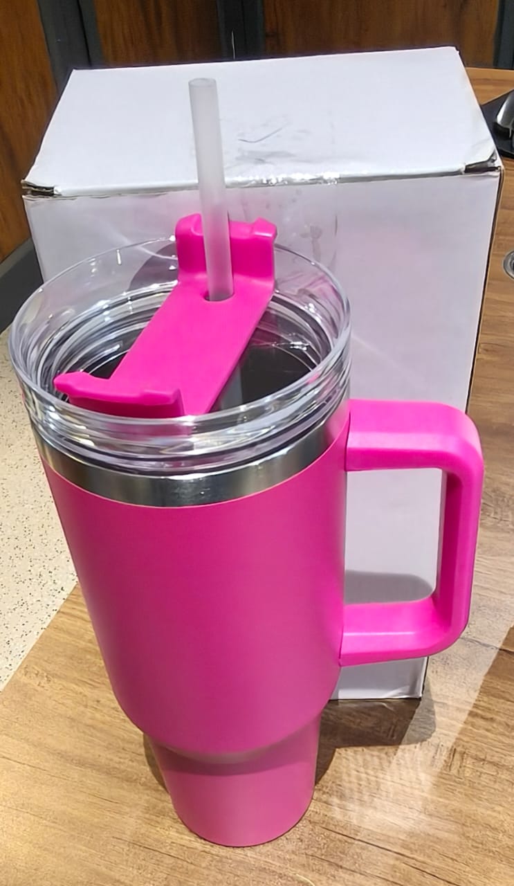 Customize / personalized Pink Extra Large Insulated Travel Mug (1200ML - 1 Pc)