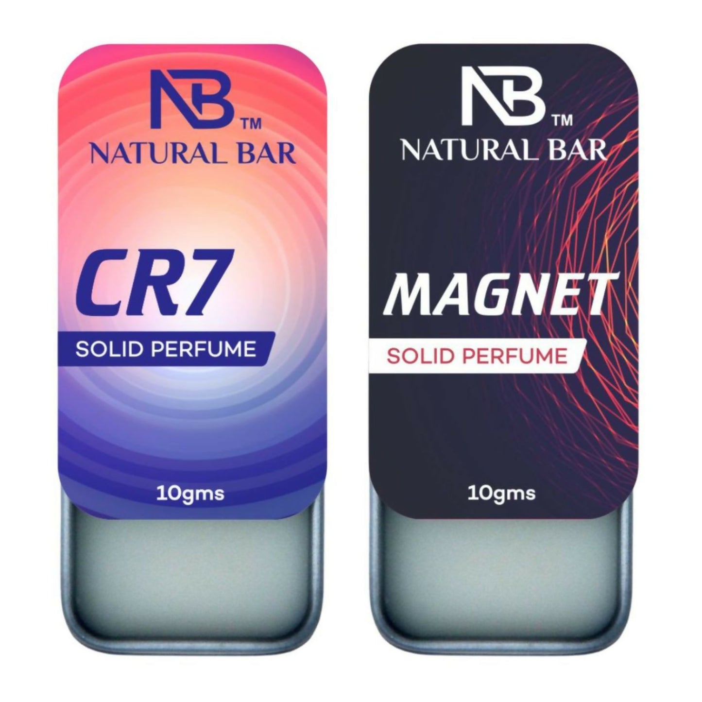 Natural Bar Cr7 And Magnet Solid Perfume combo| Alcohol Free Cologne for Men & Women | Strong & Lasting Fragrance | Gifting Set for Him & Her