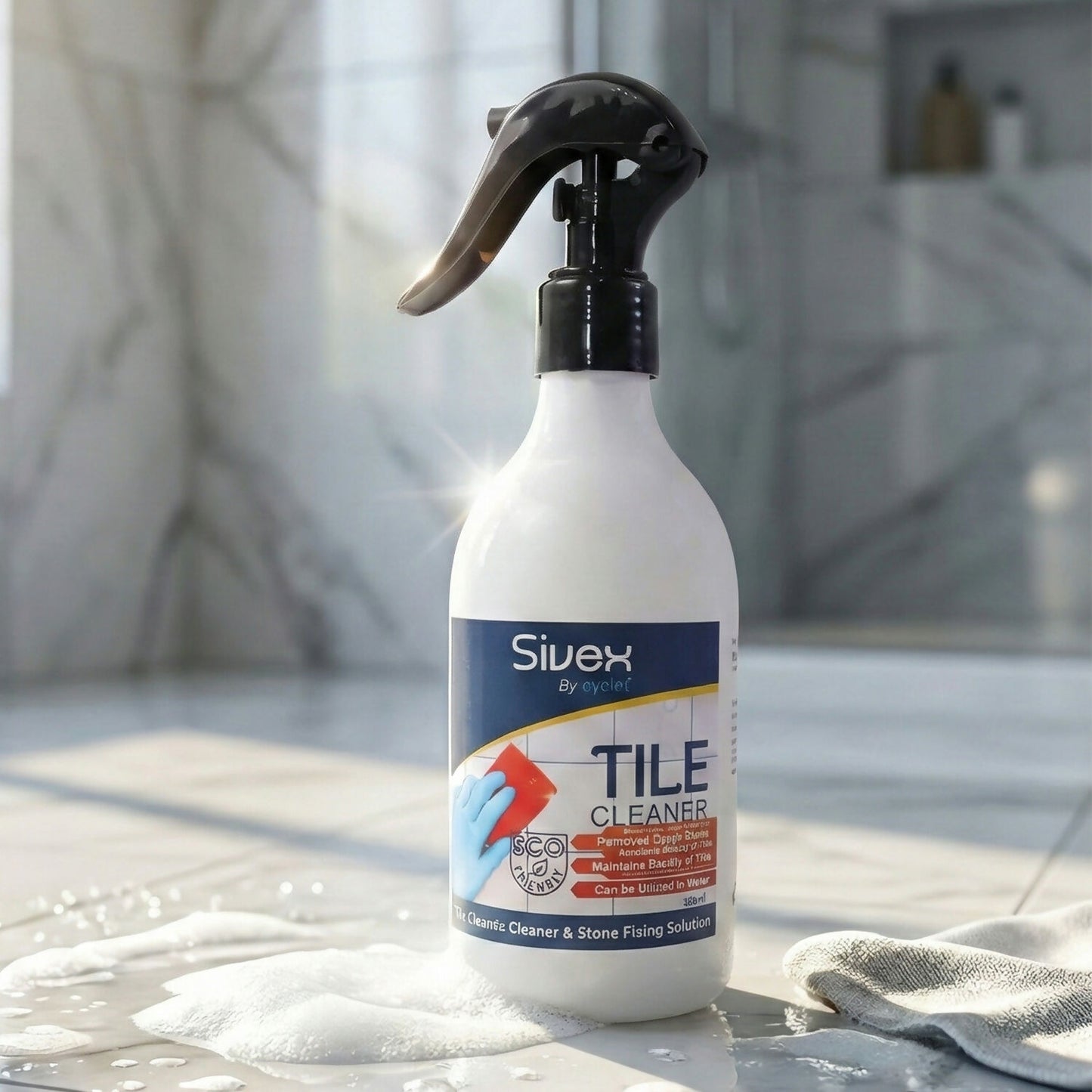 Eyelet Tile Cleaner Liquid for Floor & Wall Tiles Tough Stain Remover for Bathroom, Kitchen (300Ml)