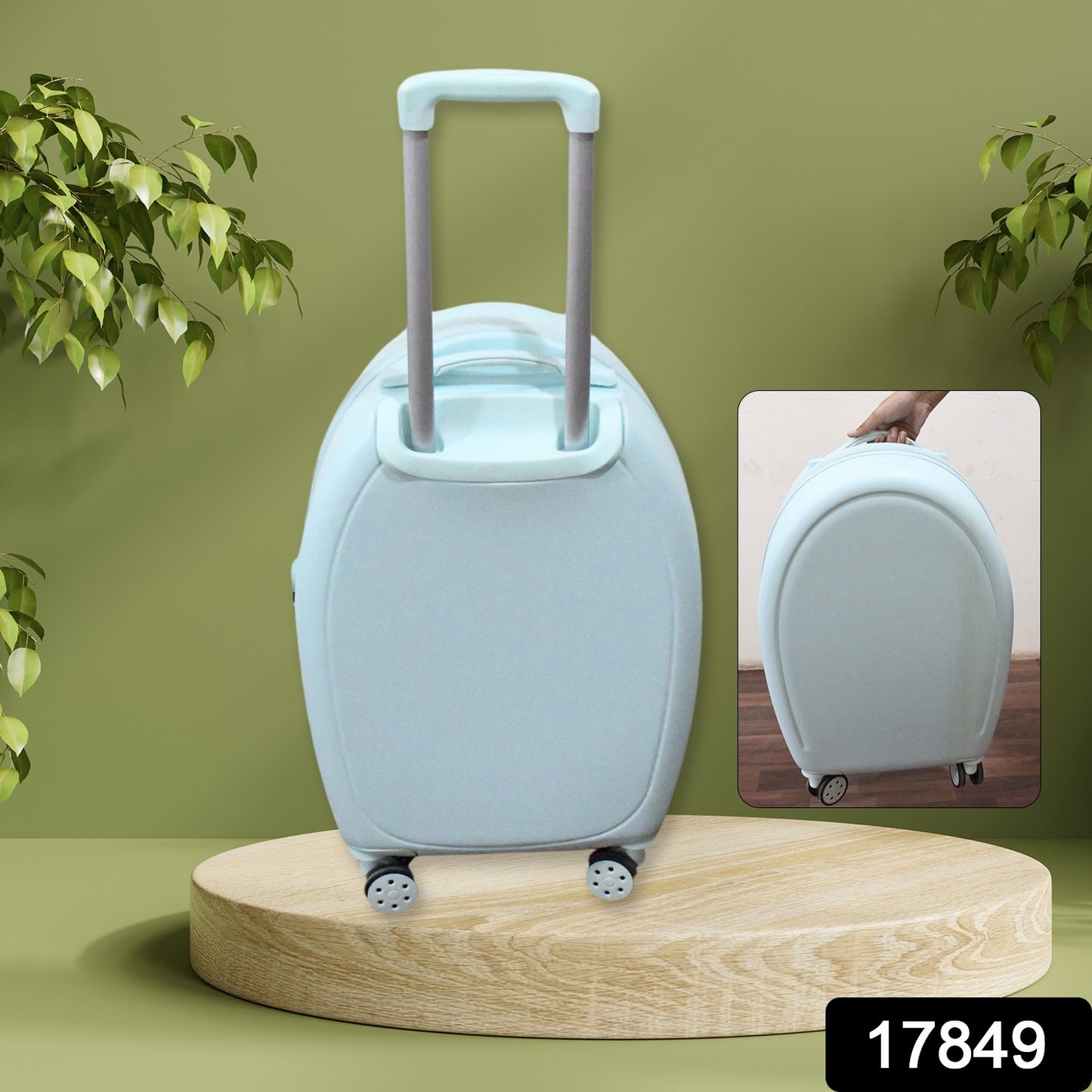 17849 बच्चों के लिए सूटकेस, लड़कियों के लिए हरा छोटा केबिन हार्ड कवर हॉलिडे कैरी ऑन ट्रॉली एक्सटेंडेबल हैंडल के साथ, बच्चों का सामान, टॉडलर्स पुरुष महिला के लिए ट्रॉली रोलिंग सामान (मिक्स रंग)