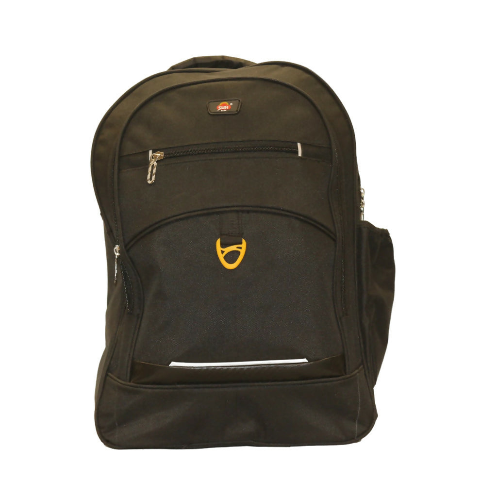 Black Backpack | Travel & Office Bag | Multi-Compartment Durable School Backpack for Men & Women