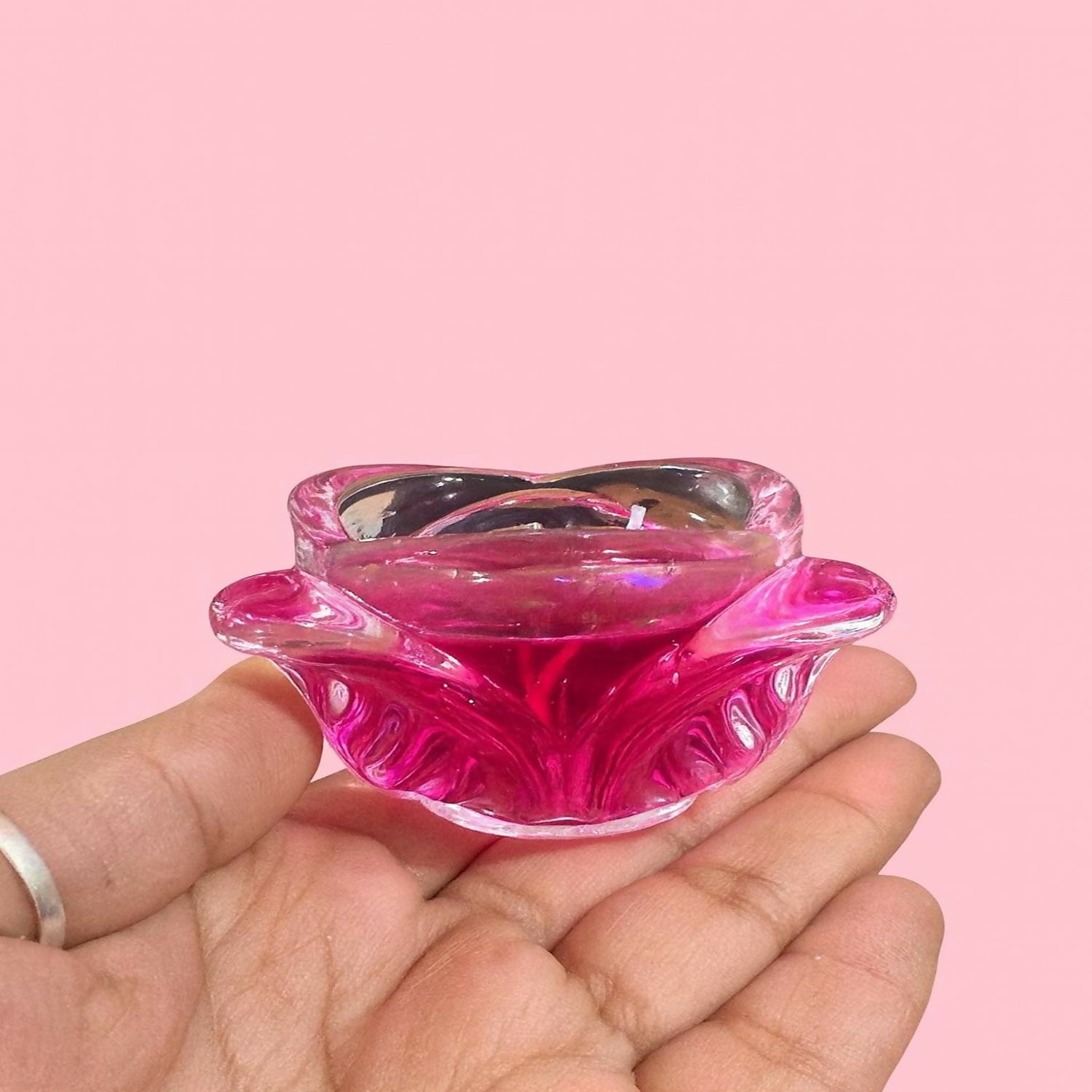 Set of 6 Decorative Glass Jar Candles with Multicolor Wax and Star Glitter – Tealight Style Scented Candles for Home Décor, Festivals, Diwali, Pooja, Parties, Weddings & Gifting