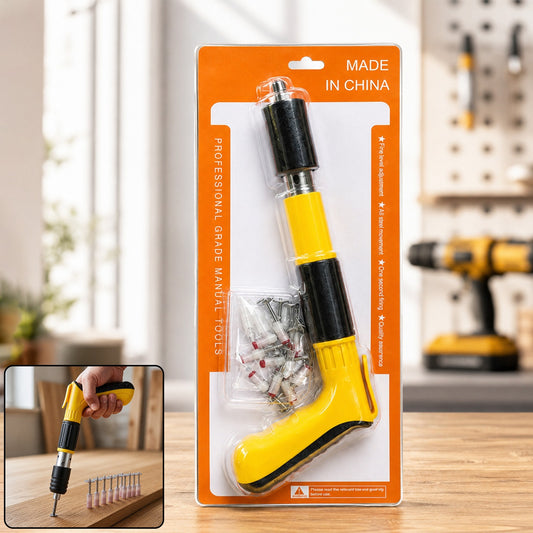 Manual Wall Fastening Nail Gun Tool for Wood and Concrete Walls (1 Set)