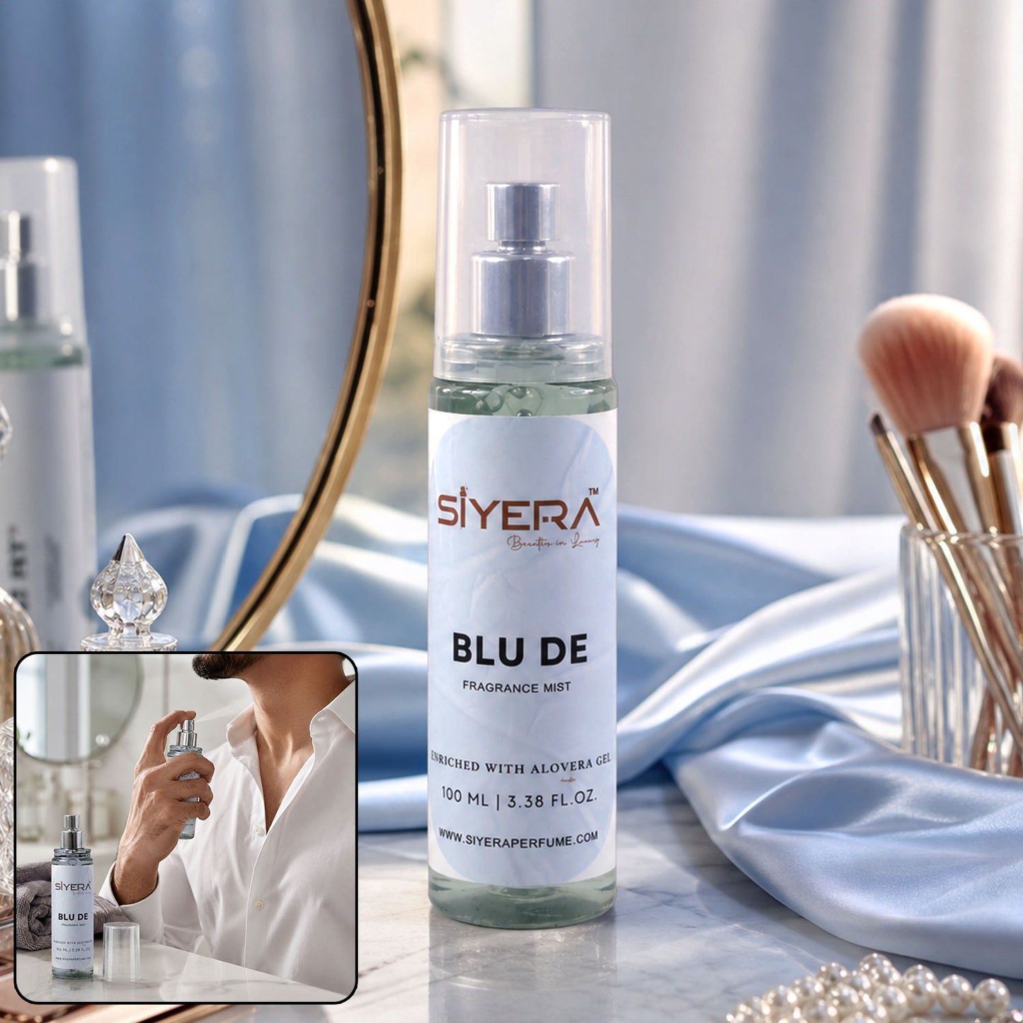 Blu De Fragrance Mist Body Spray Enriched with Aloe Vera Gel (100 ml)