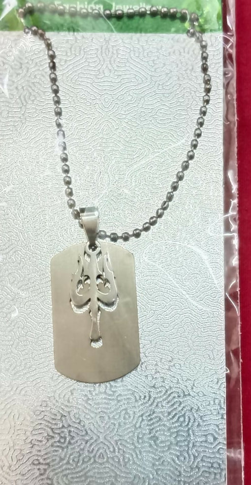 Trishul Chain Pendant For Men