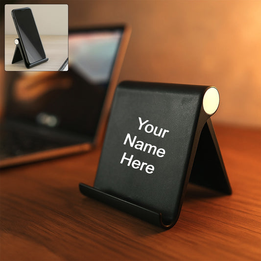 Custom Plastic Foldable Desktop Mobile Stand (1 Pc / Black)