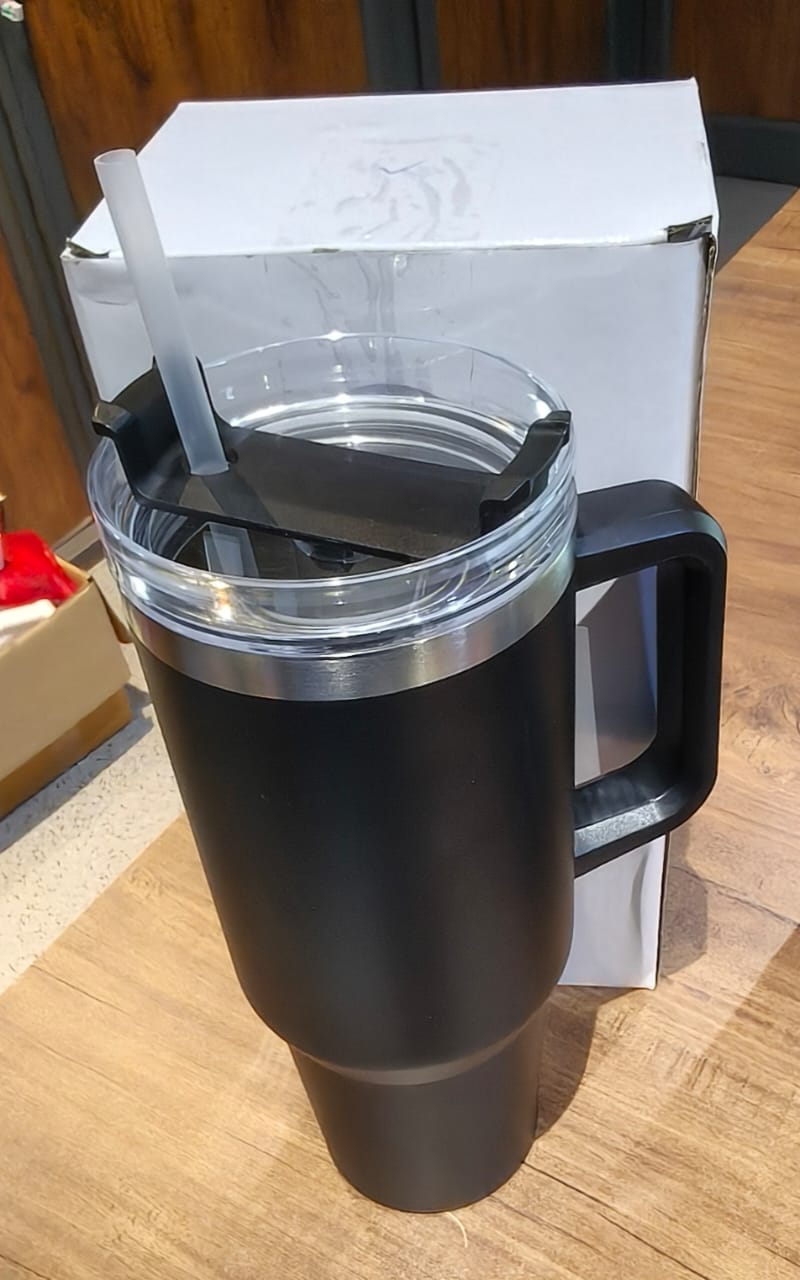 Customize / personalized Black Extra Large Insulated Travel Mug (1200ML - 1 Pc)