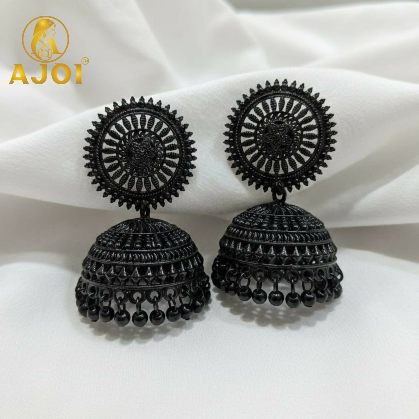 Black Oxidized Traditional Earrings