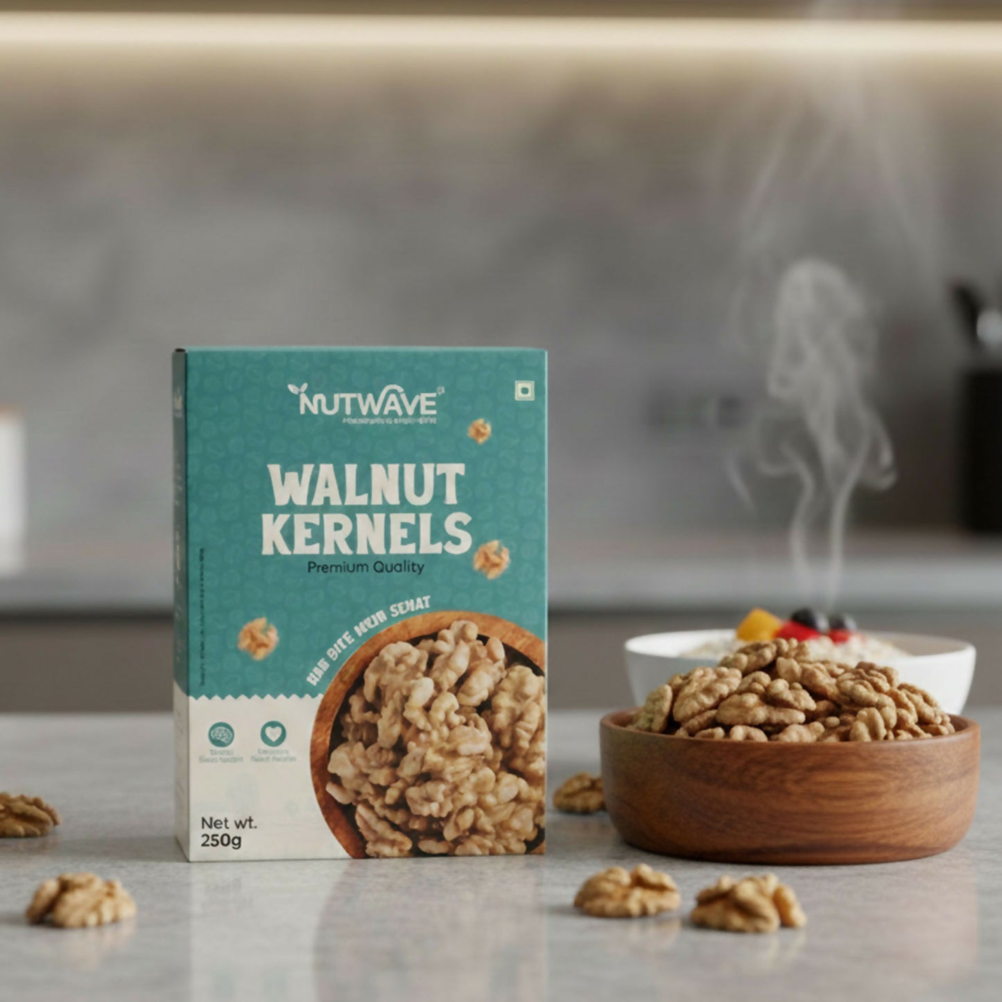 Nutwave Premium Walnut Kernels, Naturally Fresh Akhrot For High Protein (250Gm)