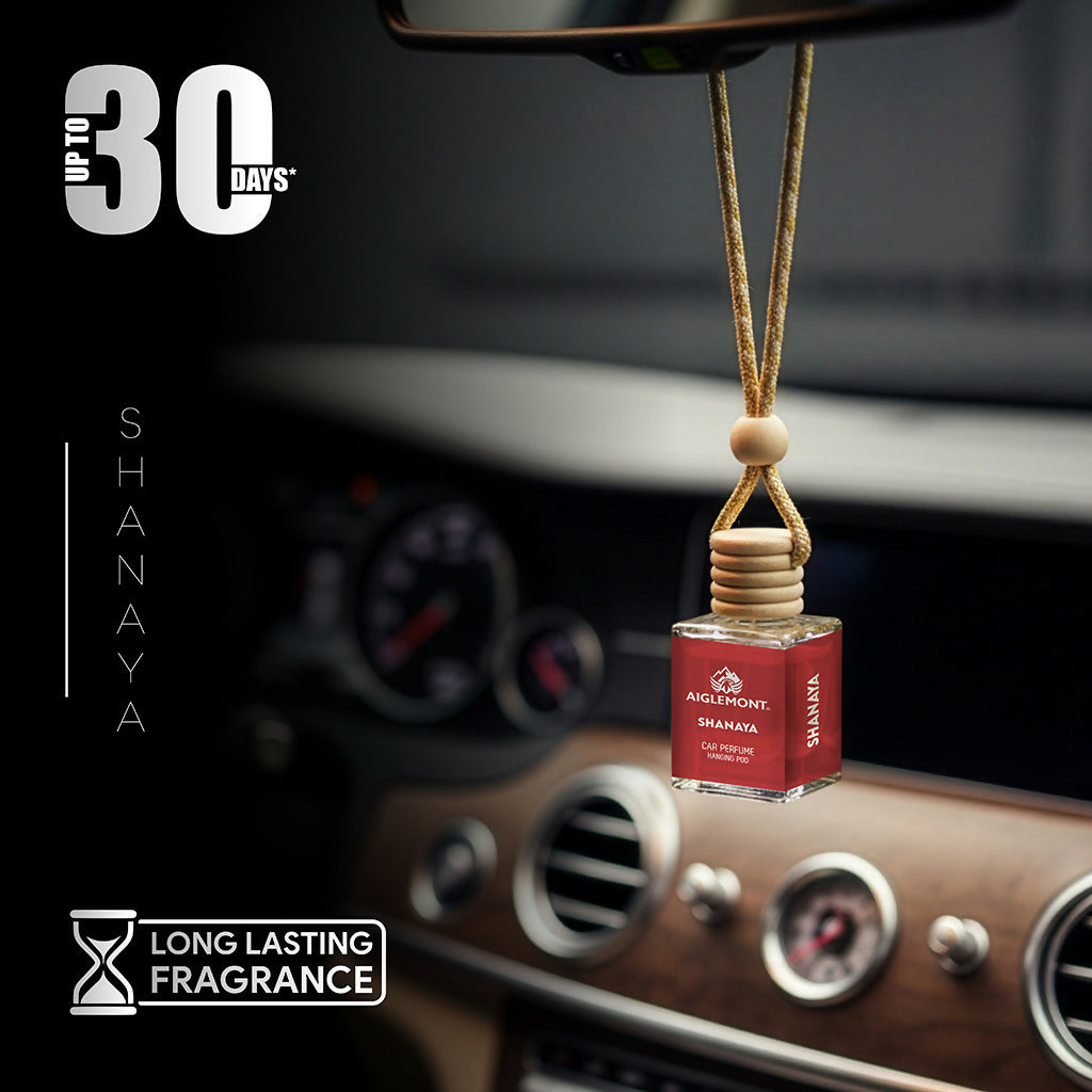 Aiglemont Shanaya Car Perfume Hanging Pod 10ml | Long-Lasting Car Air Freshener | Premium Car Interior Accessory